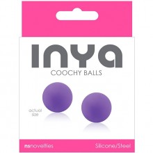 Фиолетовые вагинальные шарики без сцепки INYA «Coochy Balls Purple», NS Novelties NSN-0550-25, из материала Силикон, диаметр 2.3 см., со скидкой