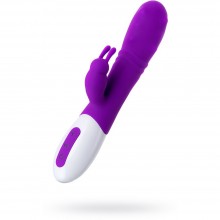 Вибратор для женщин c клиторальным стимулятором «TATY» с пульсирующими шариками от компании JOS, цвет фиолетовый, 783001, из материала силикон, длина 21.5 см.