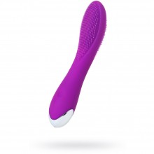 Силиконовый женский вибратор для точки G с ресничками «Desi», цвет фиолетовый, JOS 783017, длина 18.5 см.
