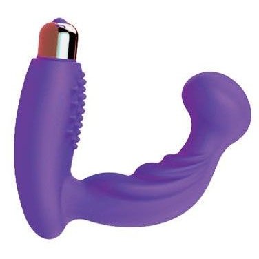 Универсальный массажер с ребристой поверхностью от компании Sweet Toys, цвет фиолетовый, st-40138-5, из материала Силикон, длина 9 см.