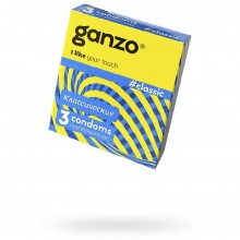Ganzo «Classic» презервативы классические с обильной смазкой, длина 18 см.