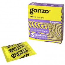 Ganzo «Sense» ультратонкие презервативы, длина 18 см.