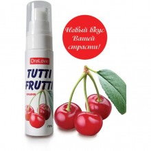 Оральная смазка для секса «Tutti-frutti OraLove» со вкусом вишни, 30 мл, Биоритм LB-30001, 30 мл.