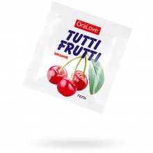 Оральная гель-смазка со вкусом вишни «Tutti-Frutti OraLove», объем 4 мл, Биоритм lb-30009t, 4 мл., со скидкой
