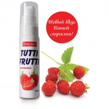 Ароматизированный гель для секса «Tutti-Frutti OraLove Земляника», объем 30 мл, Биоритм LB-30002, 30 мл.