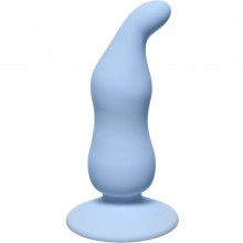 Анальная пробка «Waved Anal Plug Blue», Lola Toys 4104-02Lola, цвет голубой, длина 11 см.