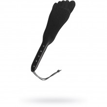 Хлопалка в виде кожаной пластины в форме ступни с жесткой рукоятью, СК-Визит 3034-1, цвет Черный, длина 34.5 см.