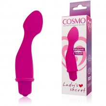 Интимный мини вибромассажер для девушек, цвет розовый, коллекция «Cosmo», CSM-23057, из материала Силикон, длина 11.5 см., со скидкой