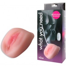 Искусственная вагина с вибрацией для мастурбации, EE-10124, бренд Bior Toys, длина 14 см.