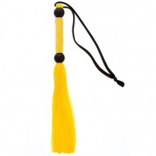 Мини-плеть из силикона и акрила «Silicone Flogger Whip», цвет желтый, Blush Novelties 520084, длина 25.6 см.