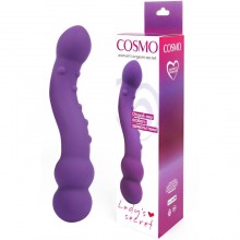 Женский вагинальный стимулятор, длина 180 мм, диаметр 32x34 мм, цвет фиолетовый, Cosmo CSM-23080, из материала Силикон, длина 18 см.