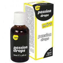 Капли для мужчин и женщин Passion Drops с возбуждающим эффектом, 30 мл., INS77105-07, коллекция Ero by Hot, 30 мл.