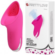 Клиторальный вакуумный вибромассажер с эргономичной формой «Baile PrettyLove Isaac», диаметр 4.8 см, Baile BI-014651-1, длина 13.8 см.