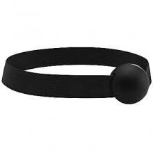 БДСМ кляп «Elastic Ball Gag», цвет черный, Ouch OU120BLK, бренд Shots Media, из материала Резина