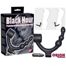 Кольцо для пениса с анальной стимуляцией «Black Hour Penisring», цвет черный, You 2 Toys 5743500000, бренд Orion, длина 26.5 см.