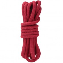 Хлопковая веревка для бондажа и шибари, цвет красный, Lux Fetish Lf5100-red, 3 м.