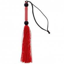 Мини-плеть из силикона и акрила «Silicone Flogger Whip», цвет красный, Blush Novelties 520085, длина 25.6 см.