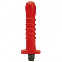 Многоскоростной вибратор из силикона «Escapist» с увеличенной головкой и ребрами, цвет красный, Dream Toys 20137, длина 18 см.