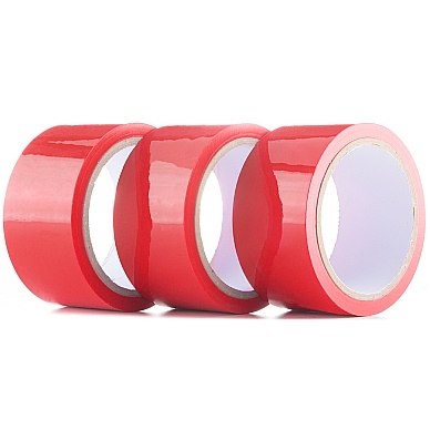 Лента Bondage Tape набор из 3 шт Red SH-OUBT001PACKRED, бренд Shots Media, из материала ПВХ, цвет Красный, 20 м.