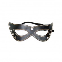 Открытая маска с металлическими заклепками, цвет черный, Penthouse P3022B, из материала Кожа