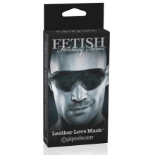 Маска на глаза Fetish Fantasy Series «Limited Edition - Leather Love Mask», цвет черный, размер OS, PipeDream, из материала Кожа, One Size (Р 42-48)