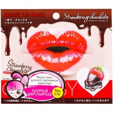 Гидрогелевая маска-патч для губ с ароматом шоколада с клубникой, упаковка 1 шт, Sunsmile 052883