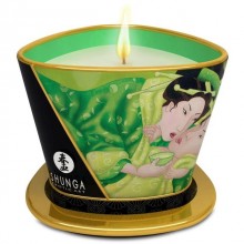 Shunga «Massage Candle» массажное арома-масло Exotic Green Tea «Зеленый чай», 170 мл.