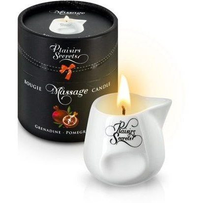 «Massage Candle Pomegranate» свеча с массажным маслом «Гранат», 80 мл, бренд Sas Editions Concorde, 80 мл.