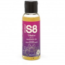 Массажное масло «S8 Massage Oil Vitalize» с ароматом лайма и имбиря, объем 50 мл, Stimul8 STVE97426VIT, 50 мл., со скидкой