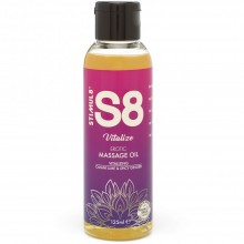 Массажное масло «S8 Massage Oil Vitalize Omani Lime & Spicy Ginge» с ароматом лайма и пряностей, объем 125 мл, Stimul8 STV97415, 125 мл., со скидкой