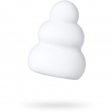 Мужской эластичный мастурбатор «Pucchi Cream» с эффектом смазки и рельефом в форме торнадо, цвет белый, MensMax MM-33, бренд Mens Max, из материала TPE, длина 6.5 см.