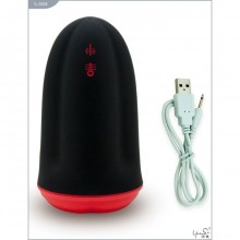 Автоматический мастурбатор с вибрацией и нагревом «Elmer» трехмоторный, зарядка USB, Yuanse G-0008, цвет Черный, длина 13.1 см.