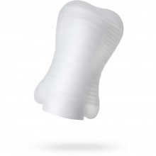 Ребристый мужской мастурбатор A-Toys «Pocket Stripy», цвет белый, ToyFa 763009, из материала TPR, коллекция ToyFa A-Toys, длина 7.8 см.
