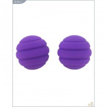 Тренажер Кегеля «Twistty», металлические шарики с силиконовым покрытием, цвет фиолетовый, Maia 18-08-L2, диаметр 2.8 см., со скидкой