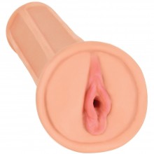 Реалистичный мастурбатор-вагина для мужчин «Mistress Taylor BioSkin Vibrating Pussy Stroker» с вибрацией, цвет телесный, XR Brands XRAF786-Flesh, длина 14 см.
