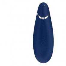 Женский бесконтактный клиторальный стимулятор «Premium» от компании Womanizer, цвет синий, KAZ600774, длина 15.5 см.