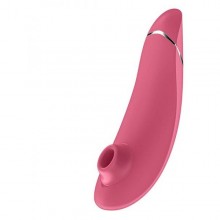 Женский бесконтактный клиторальный стимулятор «Premium» от компании Womanizer, цвет розовый, KAZ600781, длина 15.5 см.
