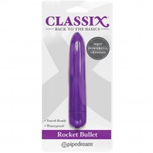 Мощный мини вибростимулятор-пуля «Classix Rocket Bullet», цвет фиолетовый, PipeDream 1961-12 PD, длина 8.9 см.