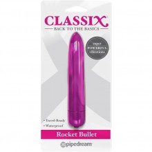 Мощный мини вибростимулятор-пуля «Classix Rocket Bullet», цвет розовый, PipeDream 1961-11 PD, из материала Пластик АБС, длина 8.9 см.