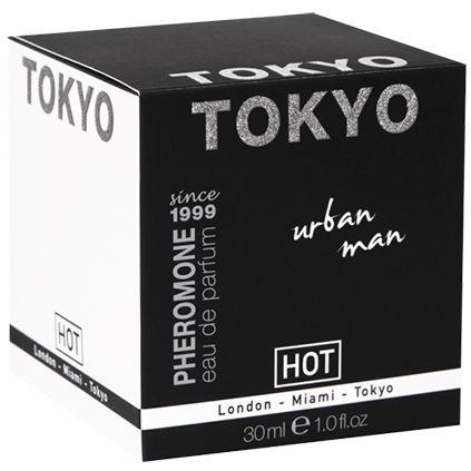 Hot «Tokyo Urban Man» духи для мужчин с феромонами, объем 30 мл, бренд Hot Products, 30 мл., со скидкой