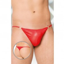 Мужские эротические трусы-стринги на колечках, цвет красный, размер OS, Soft Line 442030, One Size (Р 42-48)