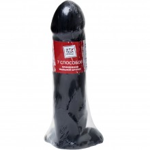 Черное мыло-сувенир «Мыльная штучка Пенис» на присоске, Штучки-Дрючки 699922, из материала Мыльная основа, длина 14.5 см.