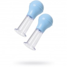 Набор для стимуляции сосков TOYFA, размер L, материал ABS пластик, цвет голубой, длина 9,7 см, 889009-L, длина 9.7 см.