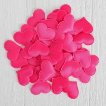 Набор декоративных сердечек, упаковка 50 шт, цвет розовый, Сима-Ленд 1195953, диаметр 3.2 см.