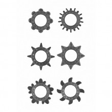 Набор мужских стимулирующих эрекционных колец «Black», цвет черный, Shots Media GC SH-GC025BLK, из материала TPE, диаметр 1.8 см., со скидкой