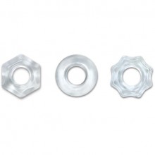 Набор эрекционных колец Renegade «Chubbies - Clear», цвет прозрачный, NSN-1111-11, бренд NS Novelties, длина 3.9 см.