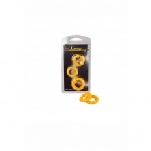 Набор из 3 эрекционных колец «Love Ring Set», цвет желтый, Sitabella 3310-9, из материала TPR, диаметр 2 см.