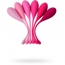Набор из шести вагинальных шариков «K-Rose» разного веса, цвет мульти, Eromantica 210206, цвет розовый, длина 16.1 см.