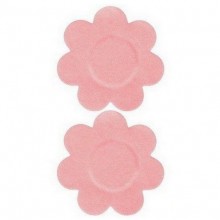 Розовые наклейки-стикини на соски в форме цветочков многоразовые, Shiblue Couture TCUPF34