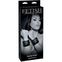 Наручи на цепочке с мехом Fetish Fantasy Series «Limited Edition Cumfy Cuffs», цвет черный, размер OS, PipeDream 4443-23 PD, длина 23.5 см.